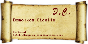 Domonkos Cicelle névjegykártya